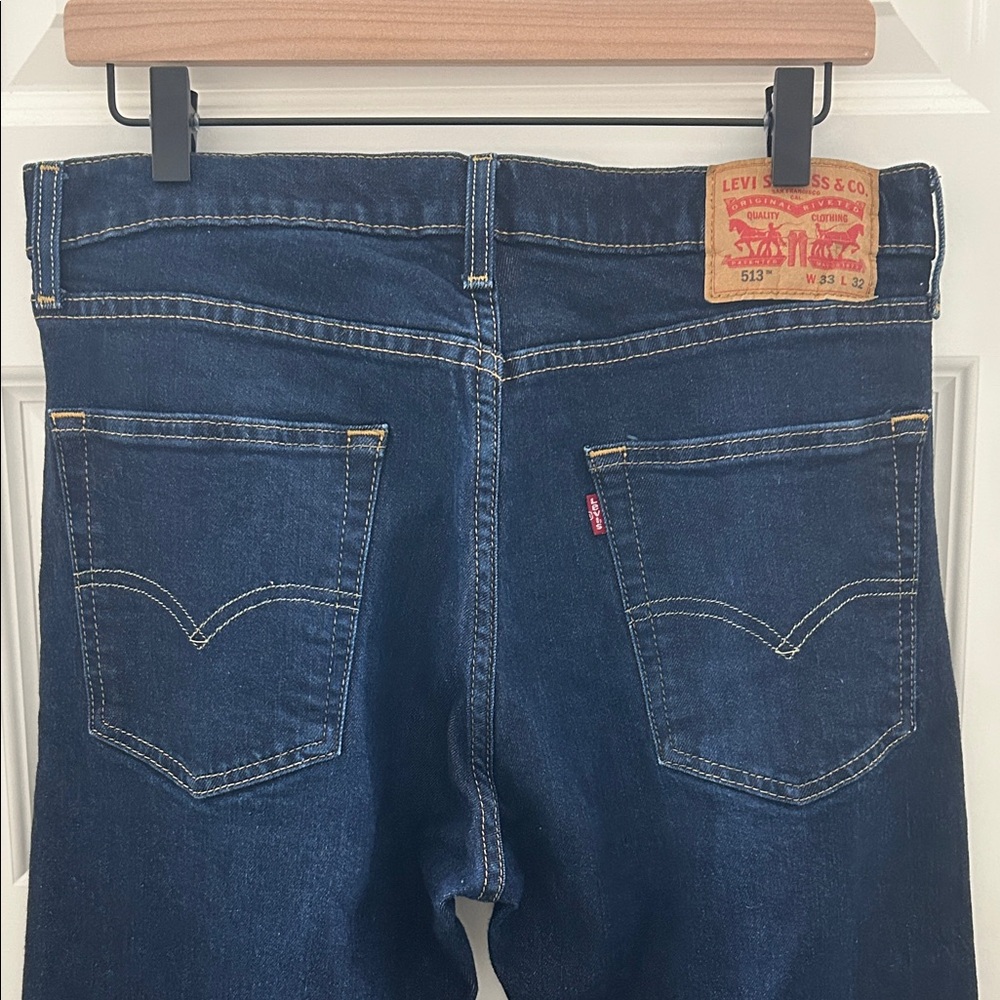 Levi's Men's Deep Indigo Slim Straight Jeans 513